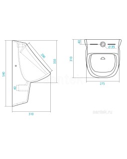 Писсуар Santek 1.WH30.1.774-foto2