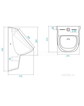 Писсуар Santek 1.WH30.1.774-foto2