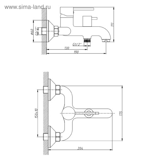 Смеситель Voda Single SG 54