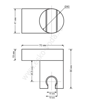 Держатель для душа Esko Душевые гарнитуры SH405-foto2