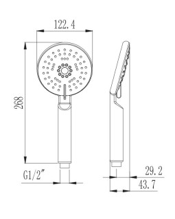 Душевая лейка Esko Душевые лейки SPL1105-foto4