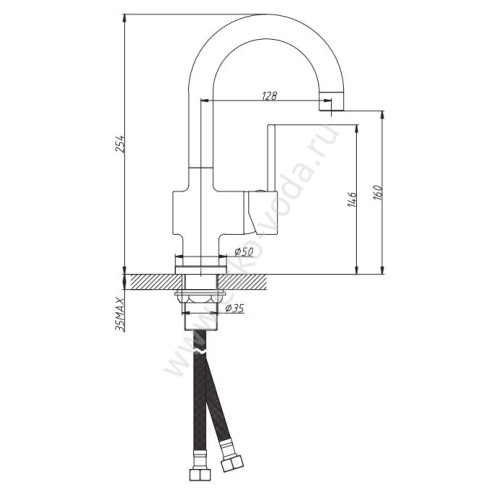 Смеситель Voda Single SG 26