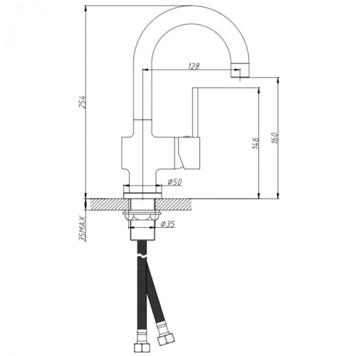 Смеситель Voda Single SG 26