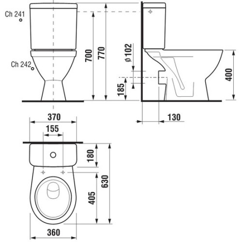 Унитаз Santek Римини 1.WH50.1.523