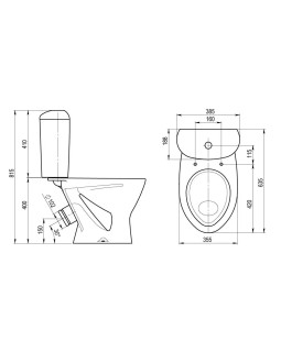 Унитаз-компакт Santeri 1P4015S0000BF-foto2