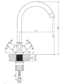 Смеситель Voda Now NW 519-foto4