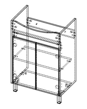 Тумба под умывальник АВН Line 112.03-foto3