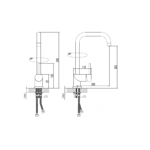 Смеситель Esko Kitchen K5