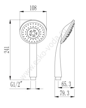 Душевая лейка Voda Душевые лейки VSPL853-foto2