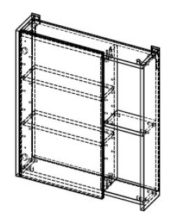 Шкаф зеркальный АВН Line 112.23-foto3