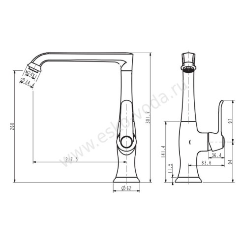 Смеситель Esko Monaco MC 519