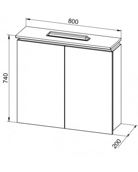 Шкаф зеркальный АВН Nola 86.23-foto3