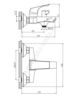 Смеситель Voda Right RH 54-foto2