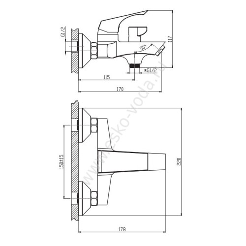 Смеситель Voda Right RH 54