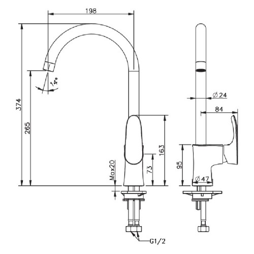 Смеситель Esko Delhi DL 519