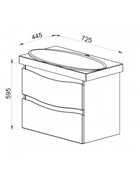 Тумба под умывальник АВН Фиджи Premium (белая) 61.05-foto2