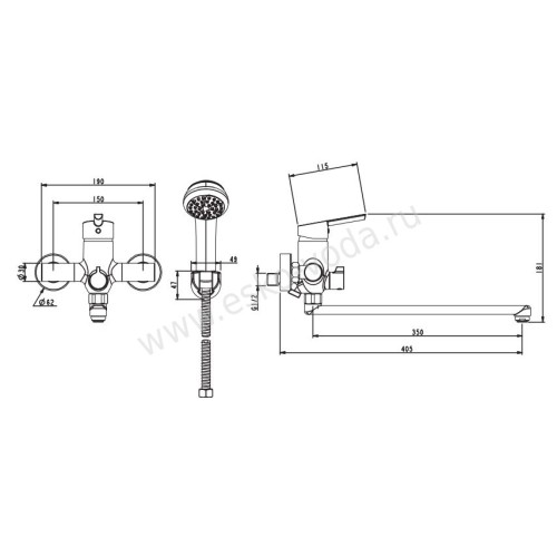 Смеситель Esko London LD 31