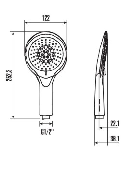 Душевая лейка Voda Душевые лейки VSP1205-foto4