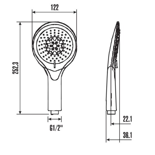 Душевая лейка Voda Душевые лейки VSP1205