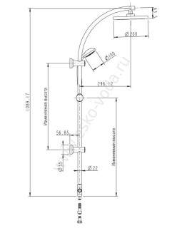Душевая система Esko Душевые системы ST1010-foto2