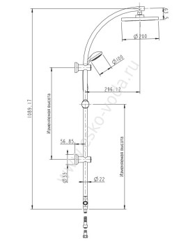 Душевая система Esko Душевые системы ST1010-foto2