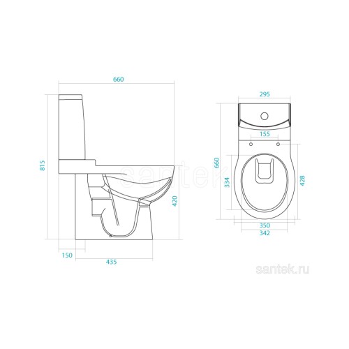 Унитаз Santek Аллегро 1.WH30.1.954