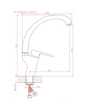 Смеситель Voda Future FT 03-foto4