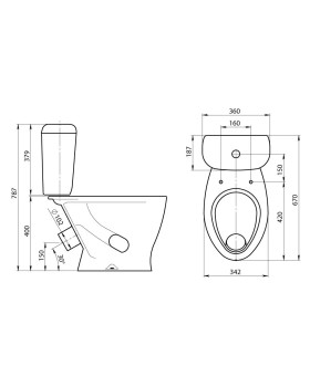 Унитаз-компакт Santeri 1P4017S0000BF-foto2