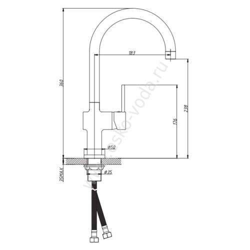 Смеситель Voda Single SG 519