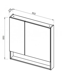 Шкаф зеркальный АВН Фиджи Premium (белая) 61.32-foto4