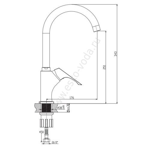 Смеситель Voda Right RH 519