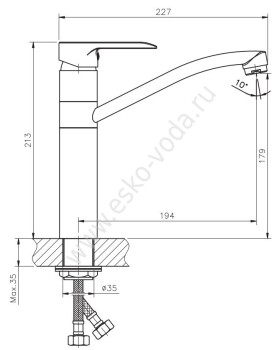Смеситель Esko Leon LN 05-foto2