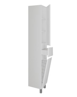 Шкаф с ящиком и с корзиной АВН Фиджи Premium (белая) 61.12-foto3