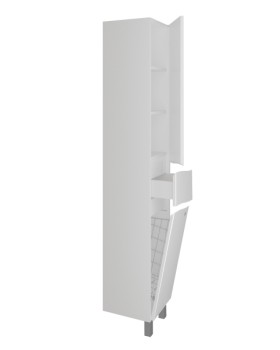Шкаф с ящиком и с корзиной АВН Фиджи Premium (белая) 61.12-foto3