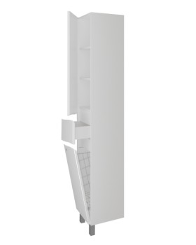 Шкаф с ящиком и с корзиной АВН Фиджи Premium (белая) 61.12-foto2